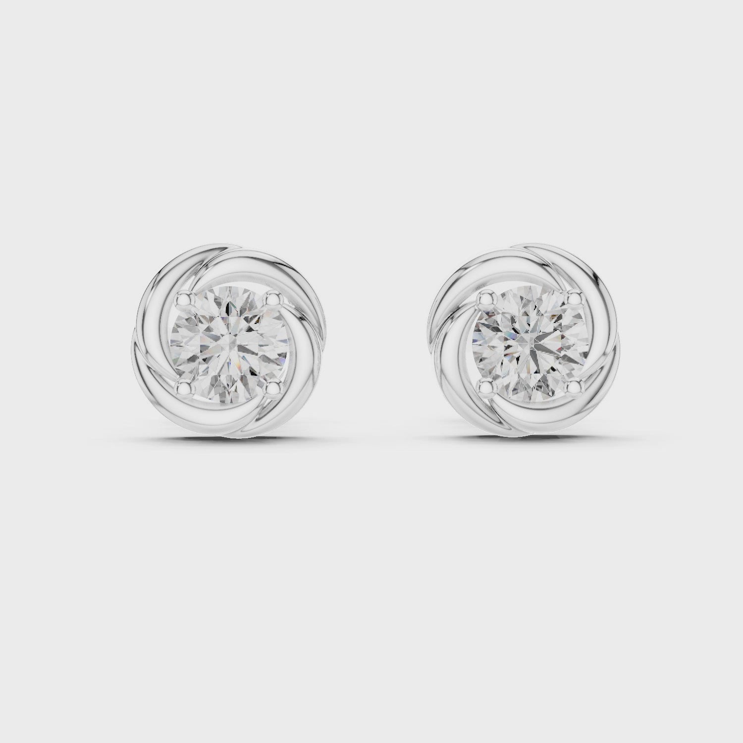 1.0 CT Round Cut 925 Sterling Silver Solitaire Moissanite Everywear Stud Earrings