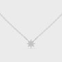 925 Silver Round Cut Moissanite Diamond Cluster Star Pendant Necklace For Women