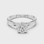 3 CT Round Solitaire Moissanite Sterling Silver Engagement Ring