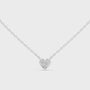 925 Silver Round Cut Moissanite Diamond Heart Shape Necklace For Women