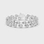 Pear Shape Double Row Tennis Moissanite Daimond 925 Sterling Silver Bracelet