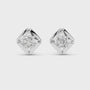 1.0 CT Round Cut 925 Sterling Silver Solitaire Moissanite Dailywear Stud Earrings