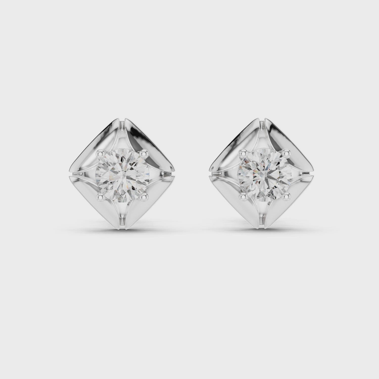 1.0 CT Round Cut 925 Sterling Silver Solitaire Moissanite Dailywear Stud Earrings