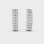 Briliant Round Cut Double-Row Moissanite Diamond Huggie Hoop Earrings