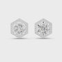 2.5 CT Round Cut Sterling Silver Solitaire Moissanite Dailywear Stud Earrings
