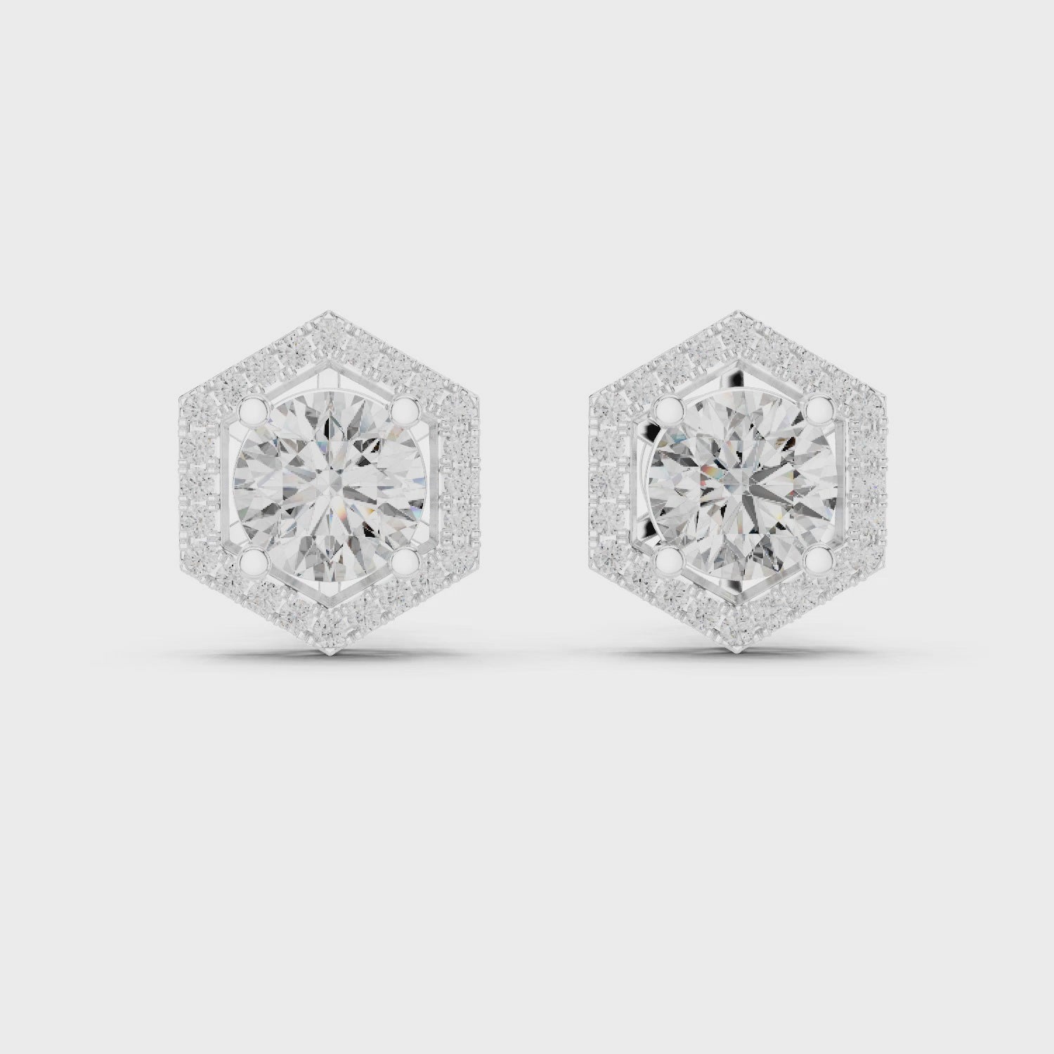 2.5 CT Round Cut Sterling Silver Solitaire Moissanite Dailywear Stud Earrings
