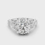 Round Cut Moissanite with Multi Stone Vintage Engagement Ring for Women
