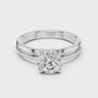 Round Cut 2 CT Moissanite Solitaire Sterling Silver Engagement Ring