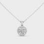 1 CT Round Cut Moissanite Prong Setting 925 Sterling Silver Diamond Pendant Necklace