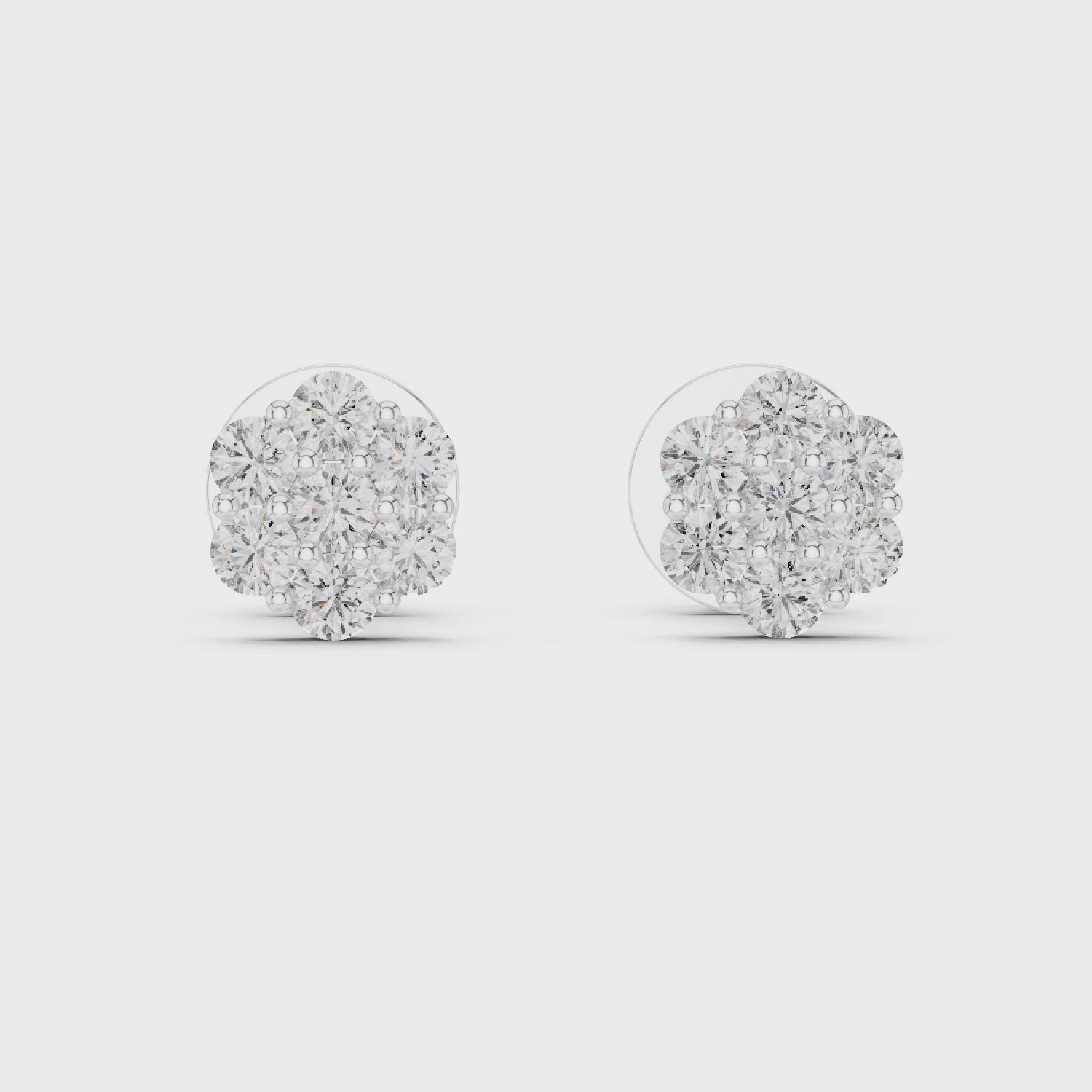 0.84 CT Round Cut 925 Sterling Silver Solitaire Moissanite Dailywear Stud Earrings