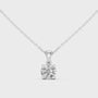 925 Sterling Silver 1 CT Round Cut Moissanite Prong Setting Solitire Diamond Pendant Necklace