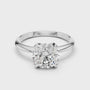 Classic Solitaire Engagement Ring Featuring a Round-cut Moissanite Diamond