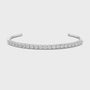 Round Cut 925 Sterling Silver Classic Line Design Moissanite Diamond Tennis Bracelet