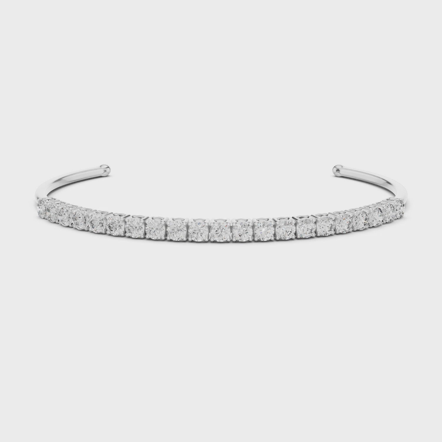 Round Cut 925 Sterling Silver Classic Line Design Moissanite Diamond Tennis Bracelet