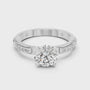 Elegant 1 CT Round Cut Moissanite Wedding Ring in Sterling Silver
